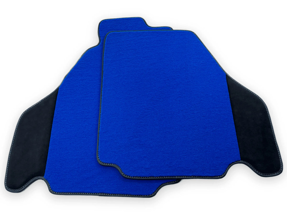 Blue Floor Mats For Ferrari F430 2004-2009 With Alcantara Leather - AutoWin