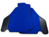 Blue Floor Mats For Ferrari F430 2004-2009 With Carbon Fiber Leather - AutoWin