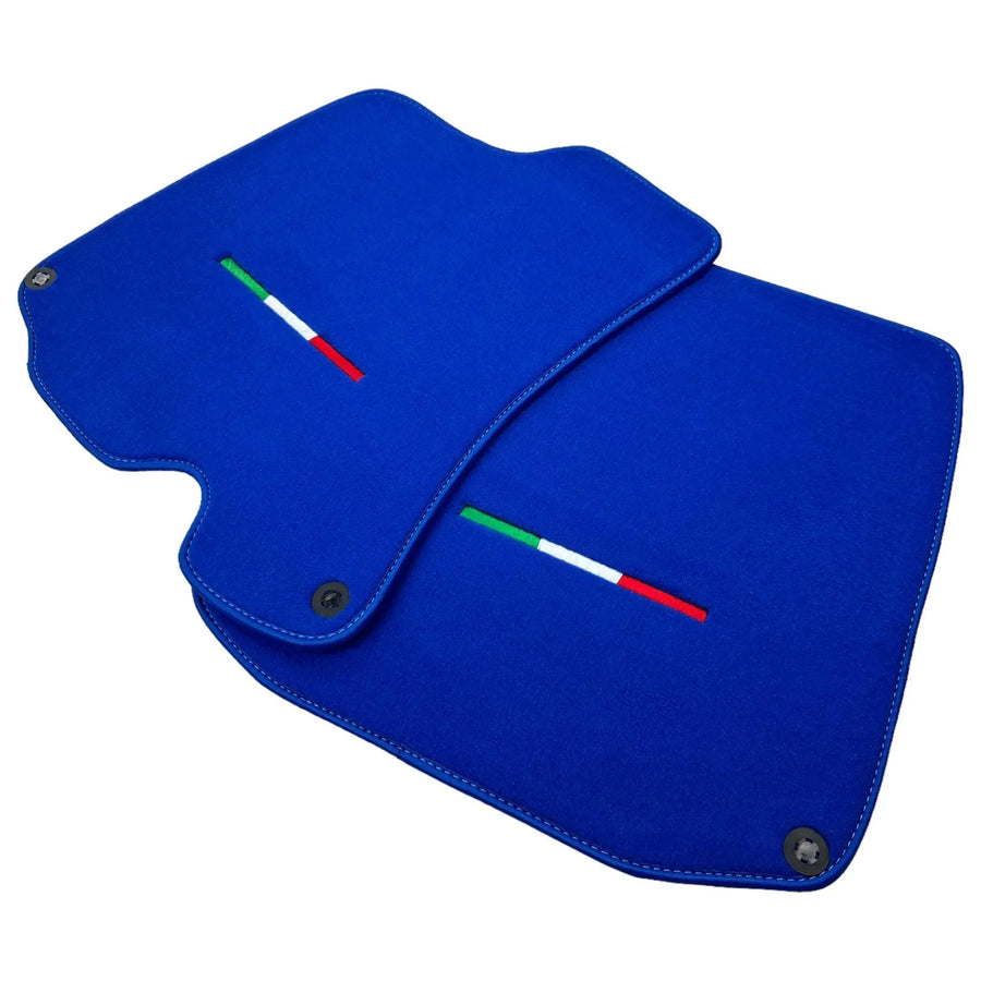 Blue Floor Mats For Ferrari Portofino (2018-2023) Italian Edition - AutoWin