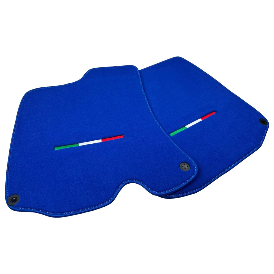 Blue Floor Mats For Ferrari Portofino (2018-2023) Italian Edition - AutoWin