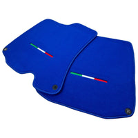Blue Floor Mats For Ferrari Portofino (2018-2023) Italian Edition - AutoWin