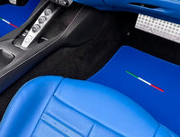 Blue Floor Mats For Ferrari Portofino (2018-2023) Italian Edition