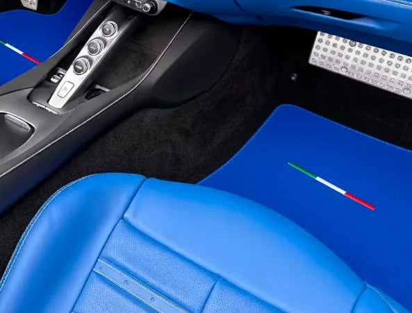 Blue Floor Mats For Ferrari Portofino (2018-2023) Italian Edition