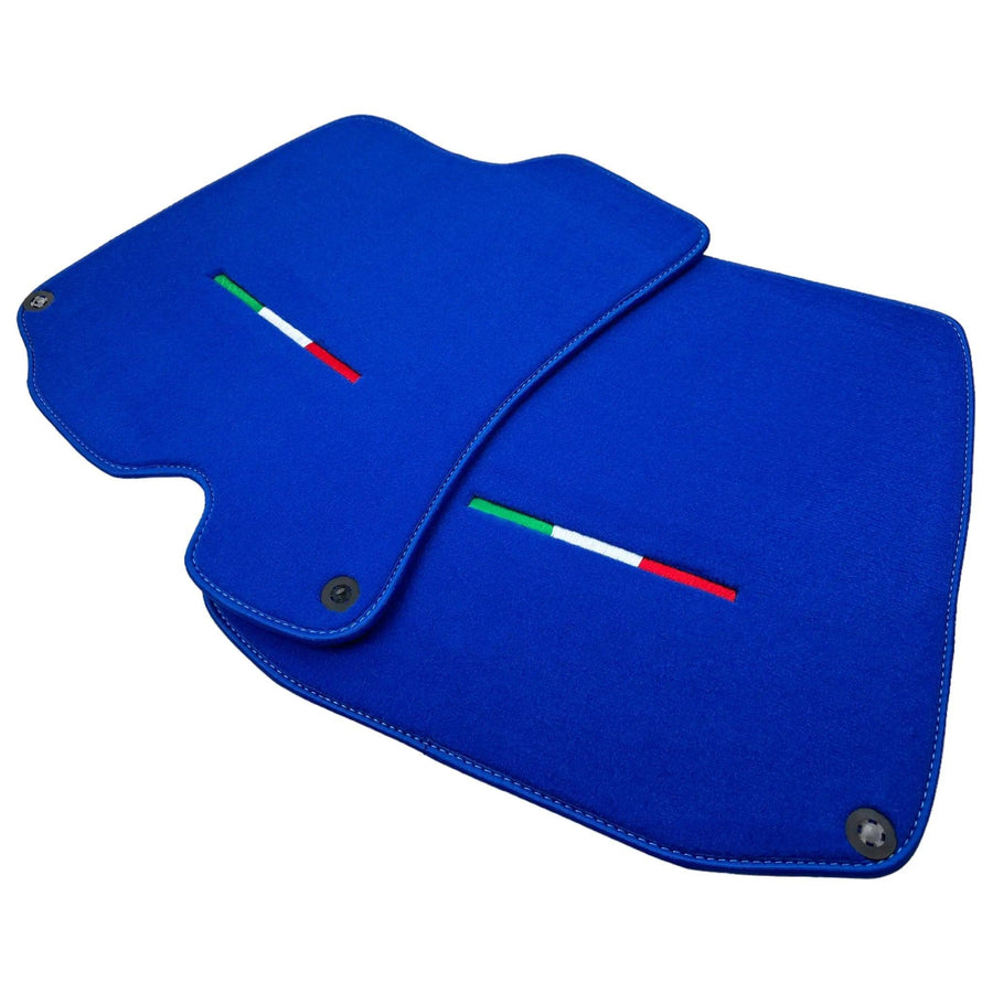 Blue Floor Mats For Ferrari Portofino (2018-2023) Italian Edition - AutoWin