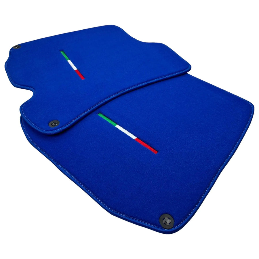 Blue Floor Mats For Ferrari Portofino (2018-2023) Italian Edition - AutoWin