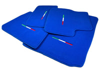Blue Floor Mats For Maserati Coupé (2001-2007) Italy Edition - AutoWin