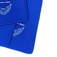 Blue Floor Mats for Pontiac FireBird (1970-1981) with Trans Am Logo - AutoWin