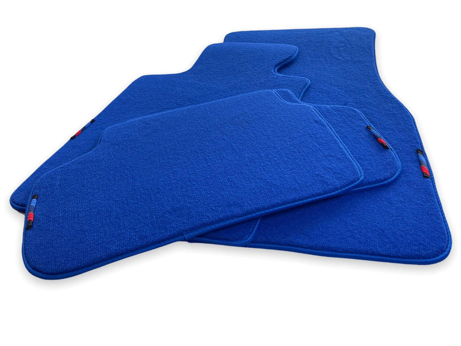 Blue Mats For BMW 5 Series E34 Sedan With M Package - AutoWin