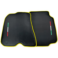 Carbon Fiber Floor Mats for Ferrari 812 GTS (2019-2023) | Yellow Trim