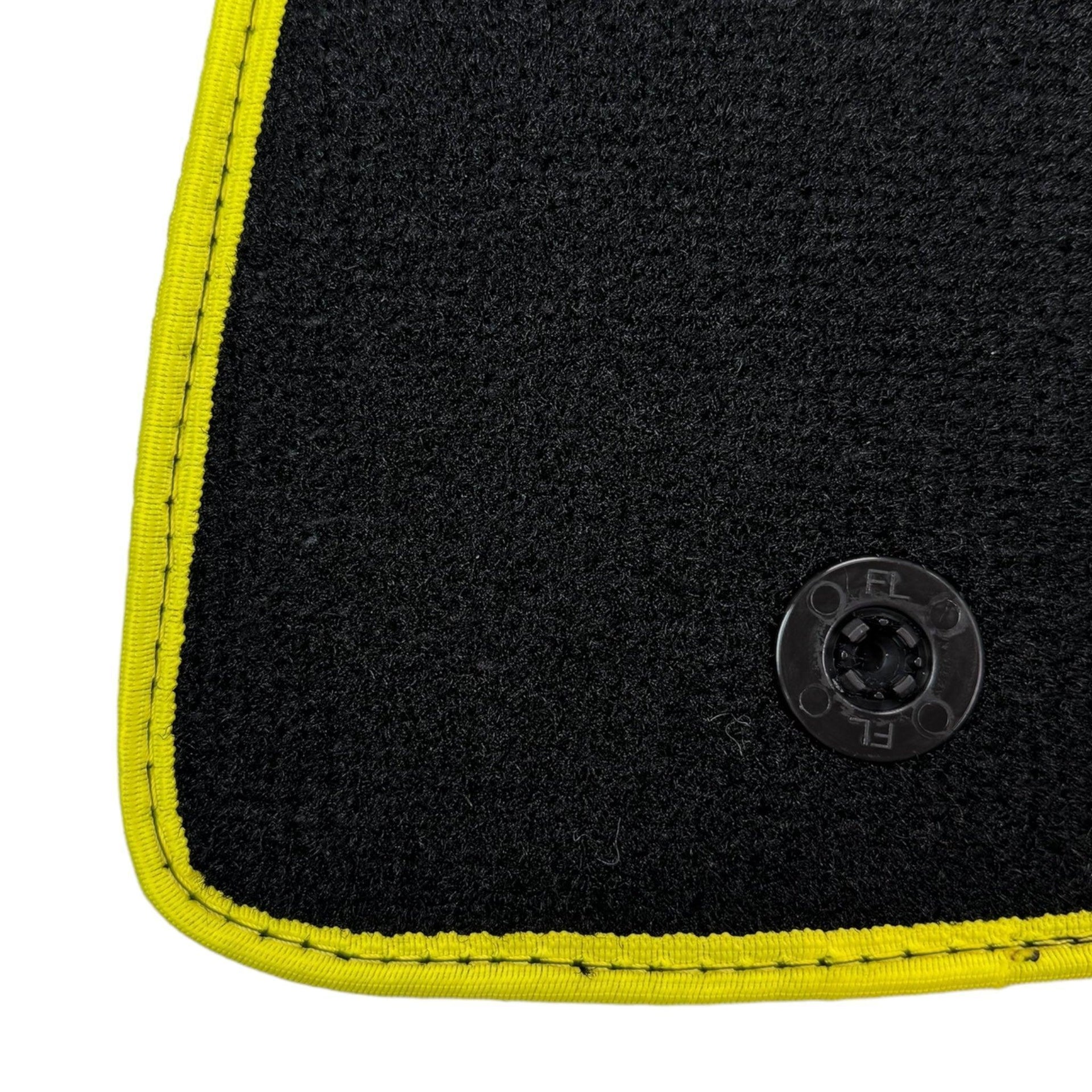 Carbon Fiber Floor Mats for Ferrari F12 Berlinetta (2012-2022) | Yellow Trim - AutoWin