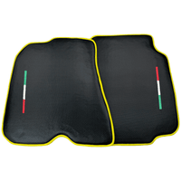 Carbon Fiber Floor Mats for Ferrari F12 Berlinetta (2012-2022) | Yellow Trim - AutoWin
