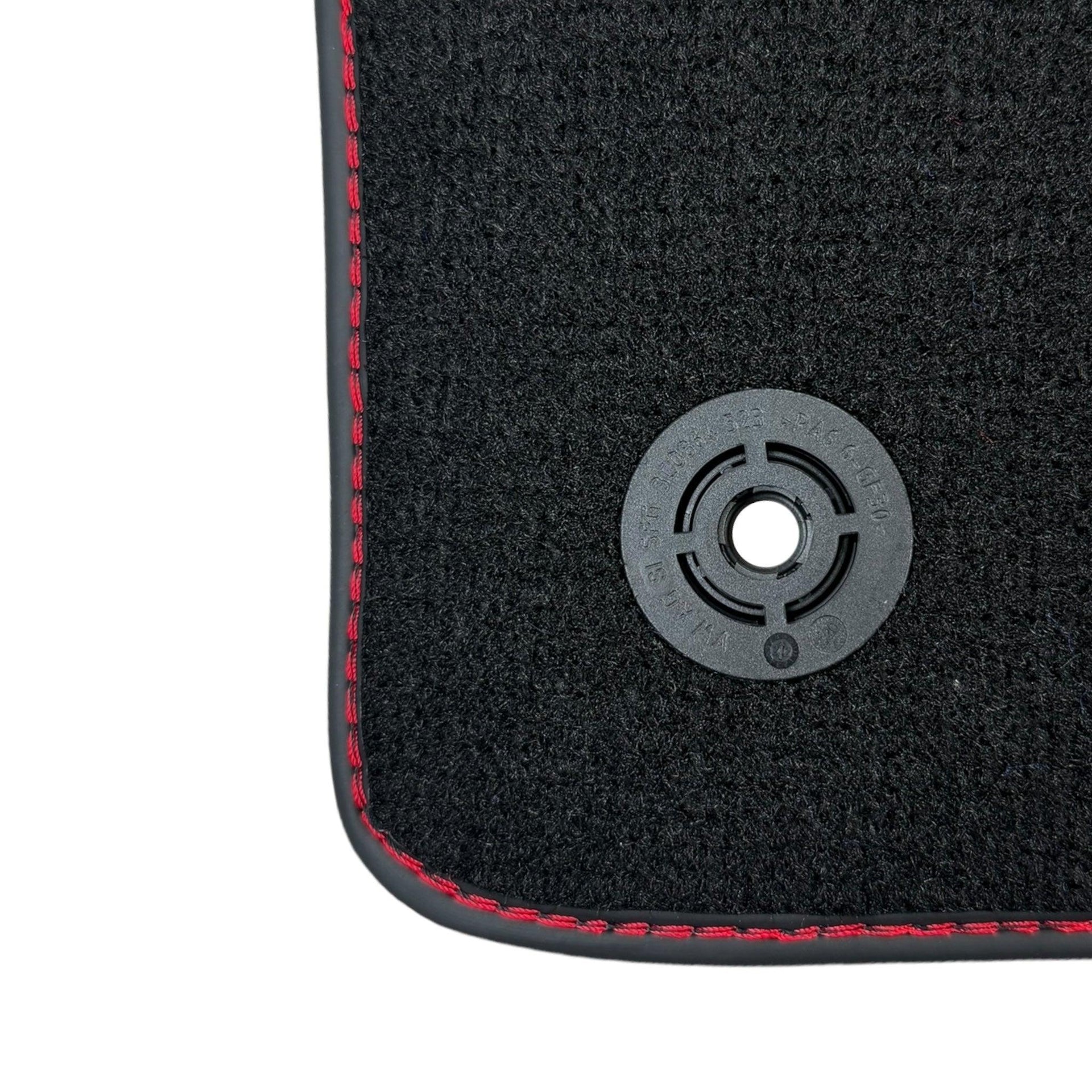 Carbon Fiber Floor Mats for Lamborghini Urus with Red Stitching - AutoWin