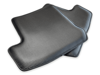 Carbon Fiber Floor Mats for Porsche Cayenne (2010-2018) Green Sewing - AutoWin