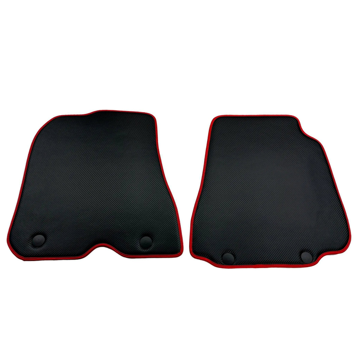 Carbon Fiber Leather Floor Mats for Ferrari F12 Berlinetta (2012-2022) | Red Trim