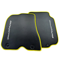 Carbon Floor Mats For Ferrari 812 Superfast (2018-2023) with Yellow Trim - AutoWin