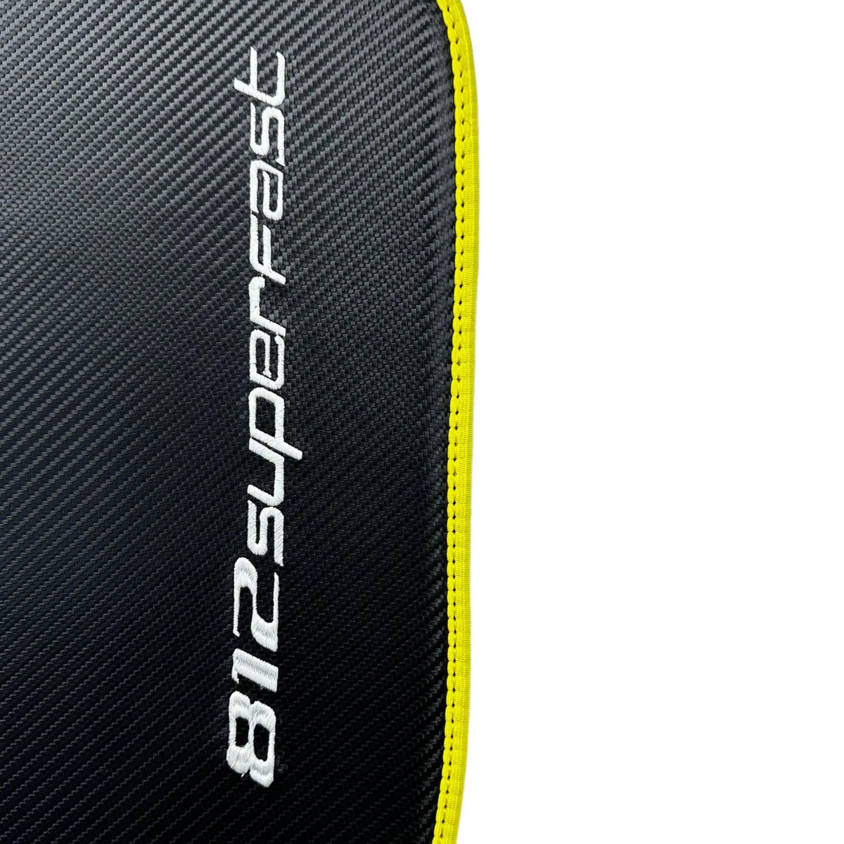 Carbon Floor Mats For Ferrari 812 Superfast (2018-2023) with Yellow Trim - AutoWin