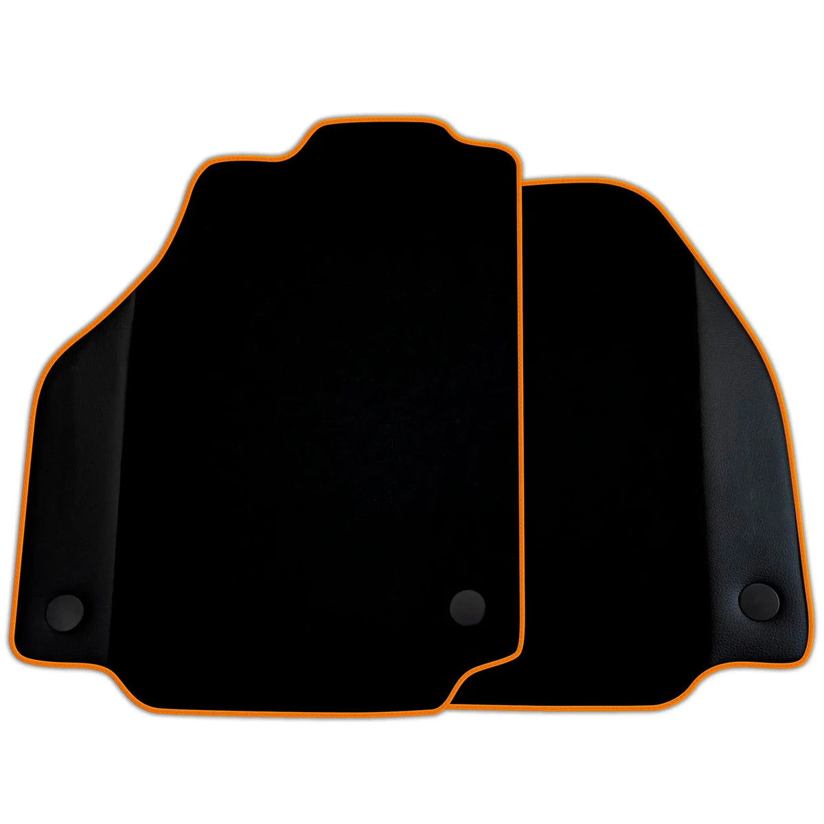 Custom Black Floor Mats for Ferrari 488 GTB (2016-2022) with Leather | Various Trim Colors