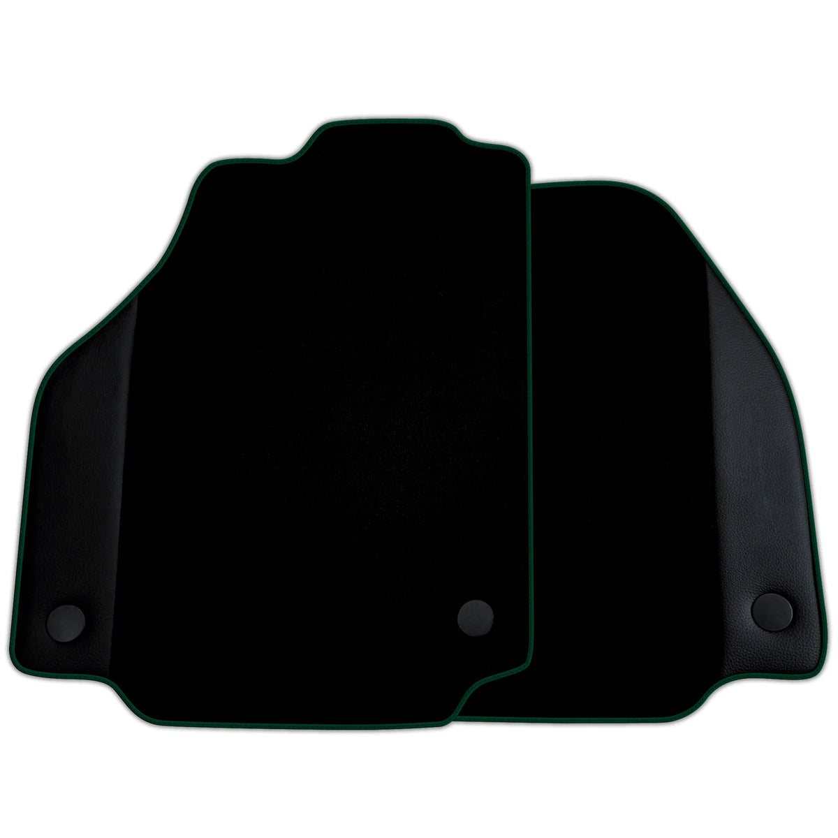 Custom Black Floor Mats for Ferrari 488 GTB (2016-2022) with Leather | Various Trim Colors
