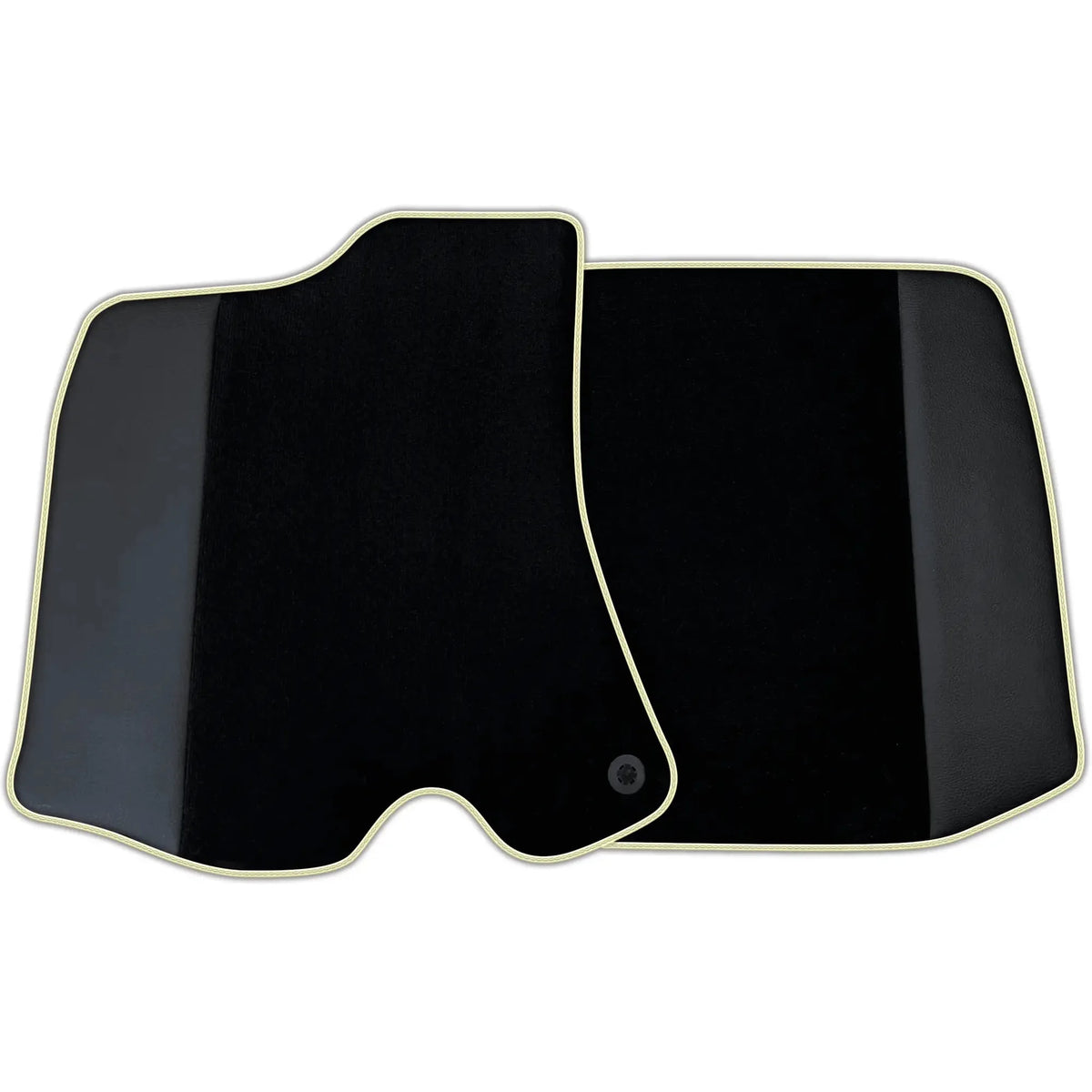 Custom Black Floor Mats for Ferrari Roma (2021-2027) with Leather -