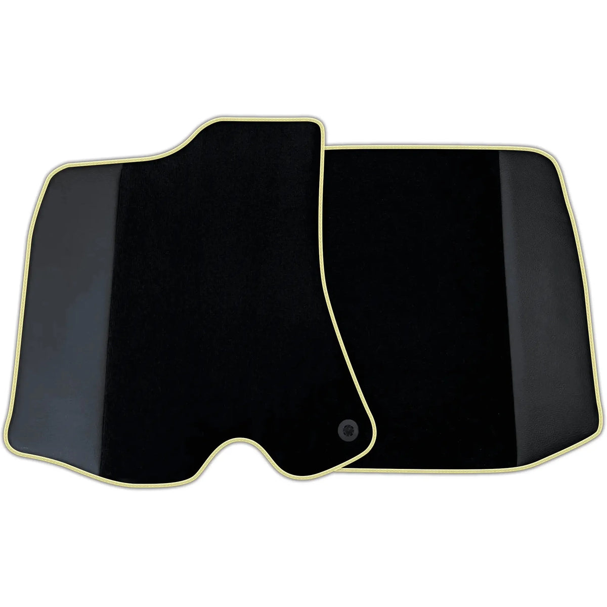 Custom Black Floor Mats for Ferrari Roma (2021-2027) with Leather -