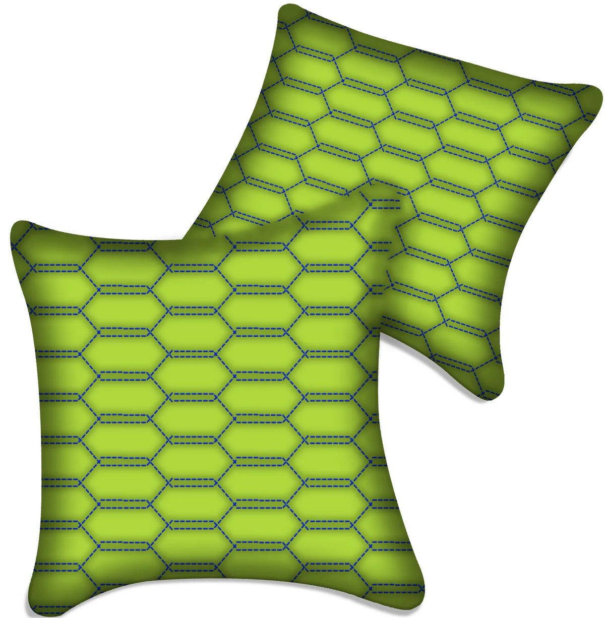 Customizable Green Leather Pillows Set of 2 for All Vehicles