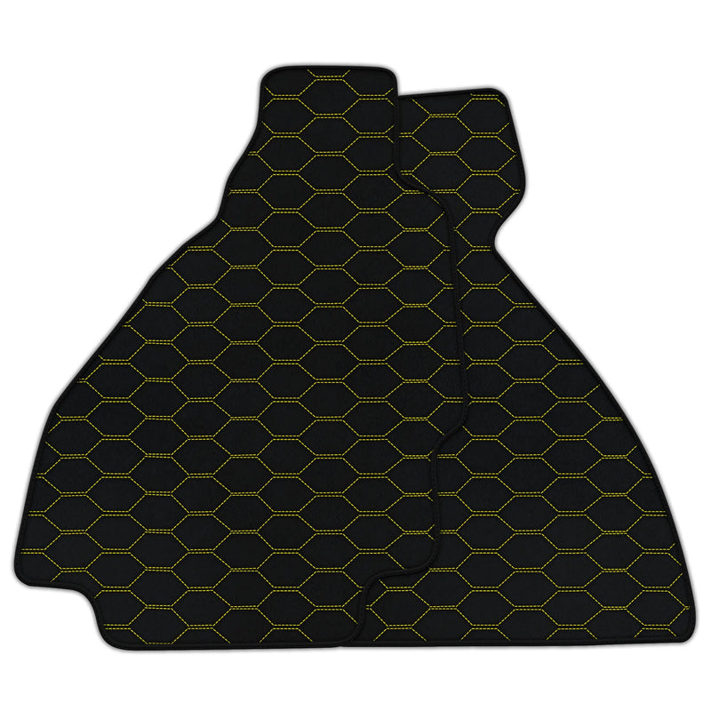 Customizable Leather Floor Mats with Divario Pattern for Ferrari 328 GTS (1985-1989)