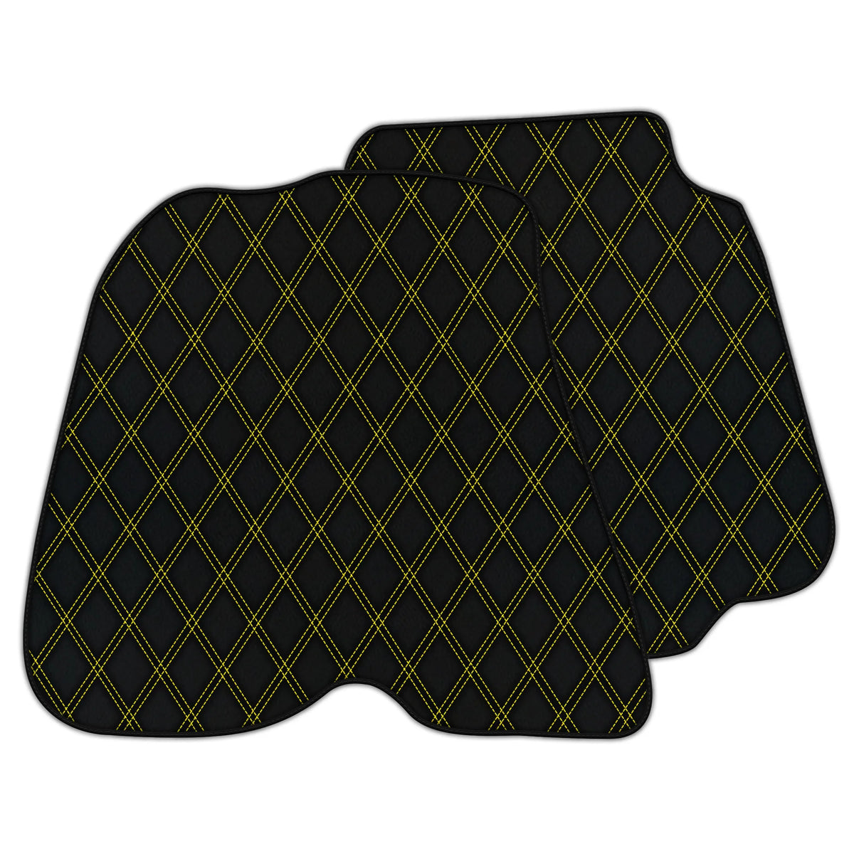 Customizable Leather Floor Mats with Double Diamond Pattern for Ferrari 812 Superfast (2018-2023)