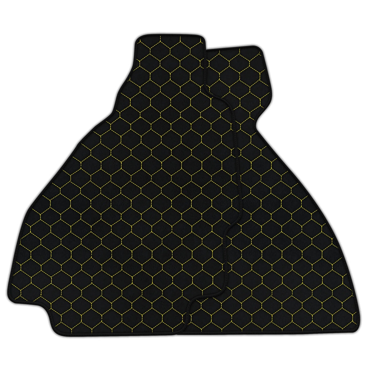 Customizable Leather Floor Mats with Hex Pattern for Ferrari 328 GTS (1985-1989)
