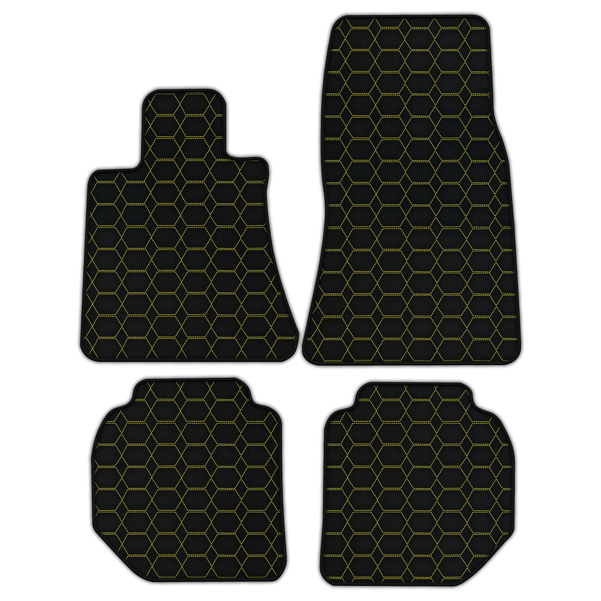 Customizable Leather Floor Mats with Hexagon Hex Pattern for Rolls Royce Ghost Series II (2021–2024)