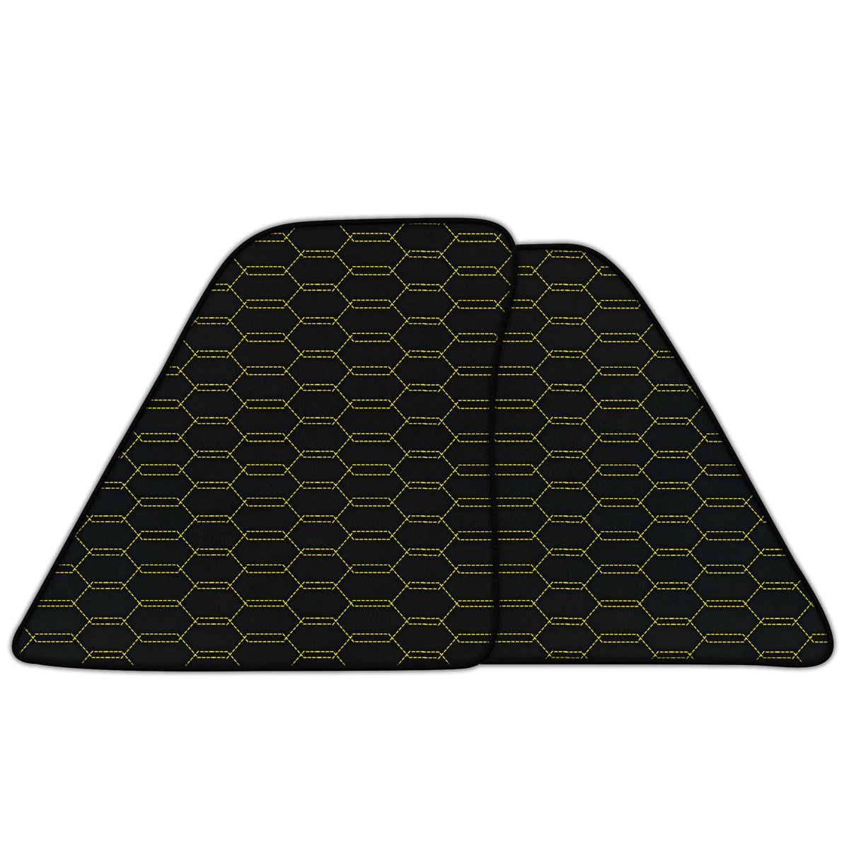 Customizable Leather Floor Mats with Interlaced Hex Pattern for Ferrari 296 GTB (2022-2027)