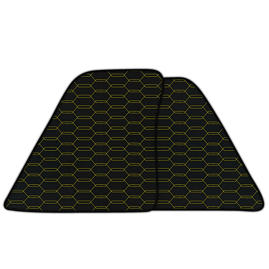 Customizable Leather Floor Mats with Interlaced Hex Pattern for Ferrari SF90 Stradale (2019-2024)