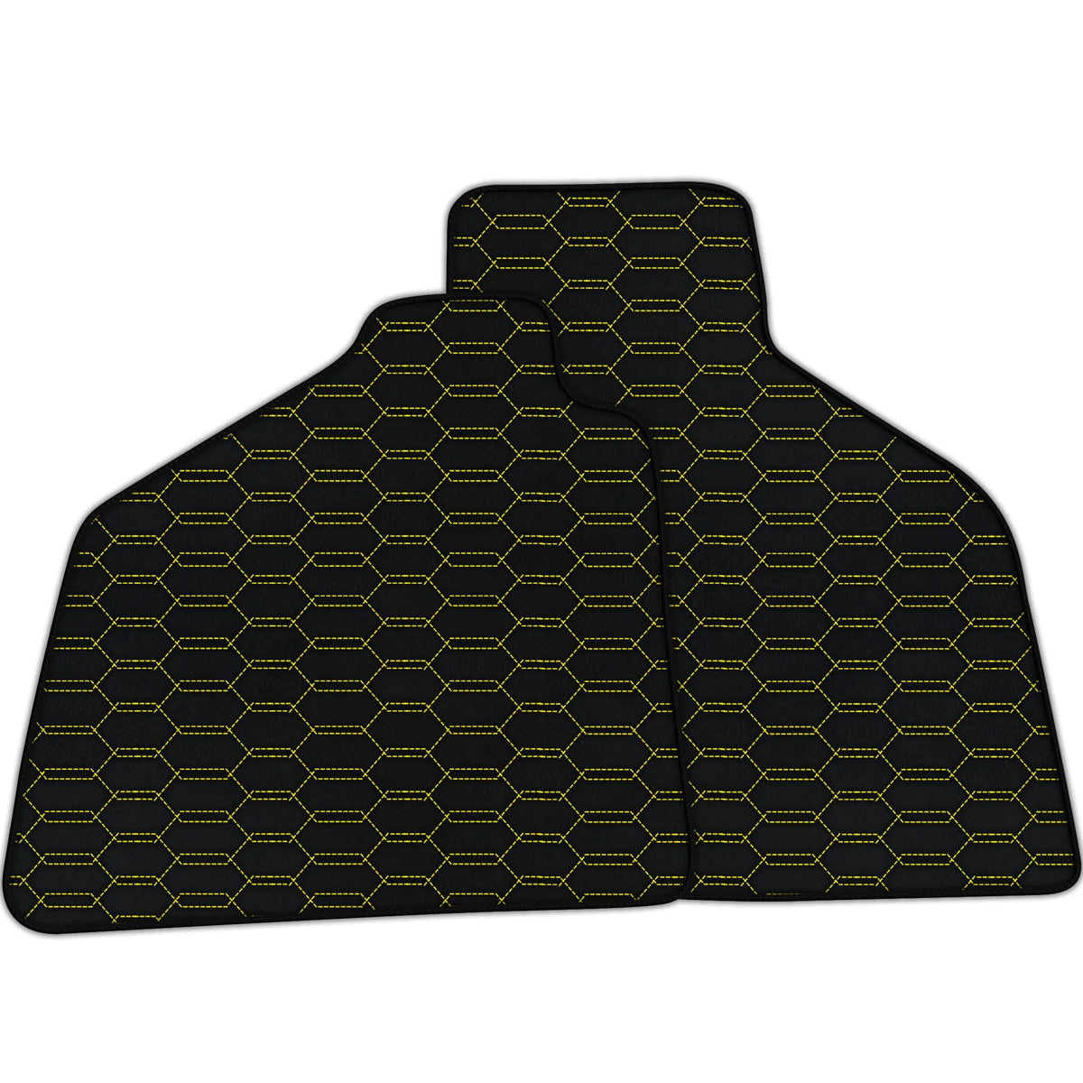 Customizable Leather Floor Mats with Interlaced Hex Pattern for Lamborghini Diablo (1990-2001)
