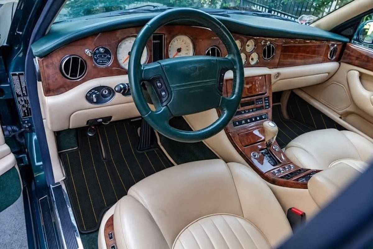 Customizable Leather Floor Mats with Line Pattern for Bentley Green Label (1998-2009) inside the vehicle