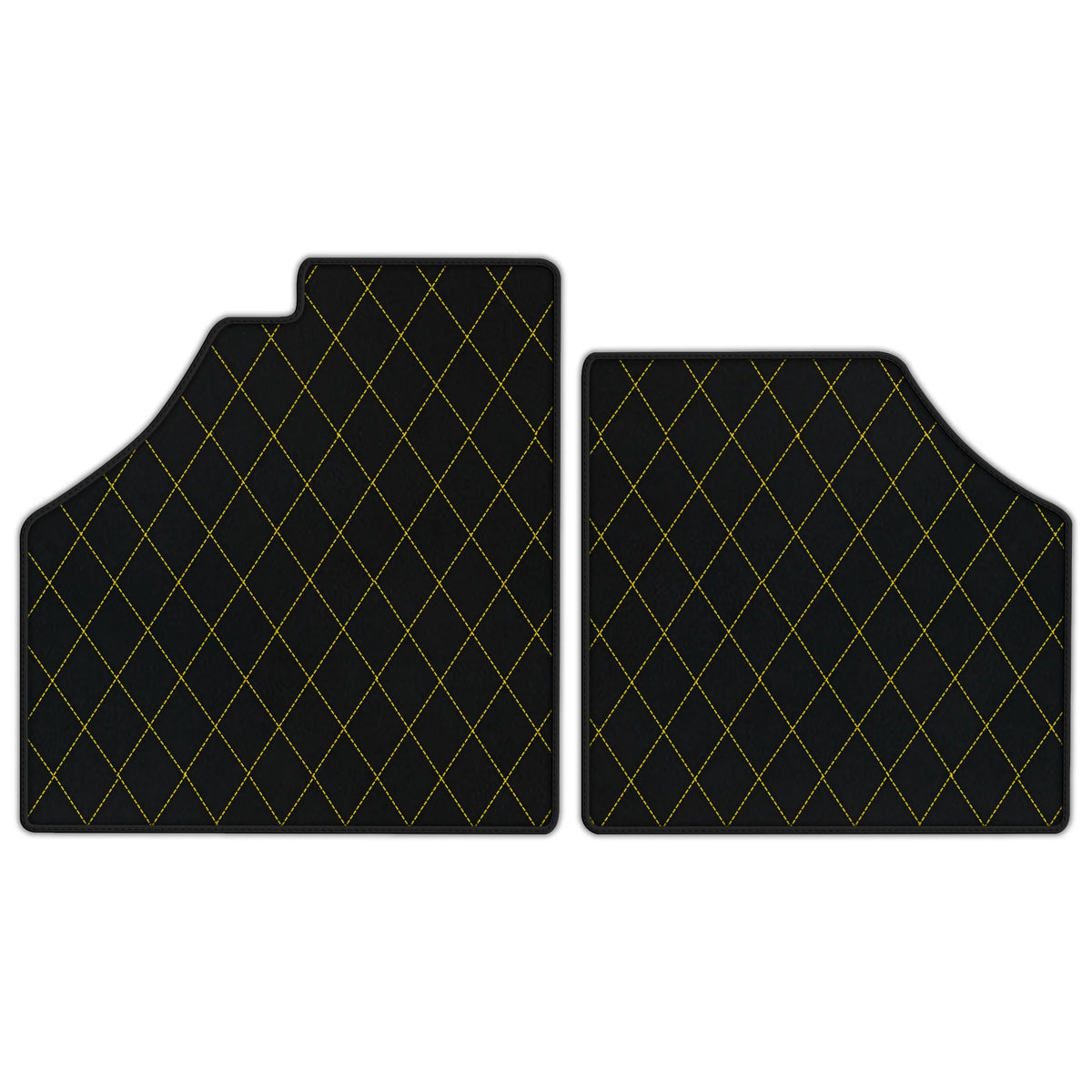 Customizable Leather Floor Mats with Single Diamond Pattern for Ferrari Enzo (2002-2004)