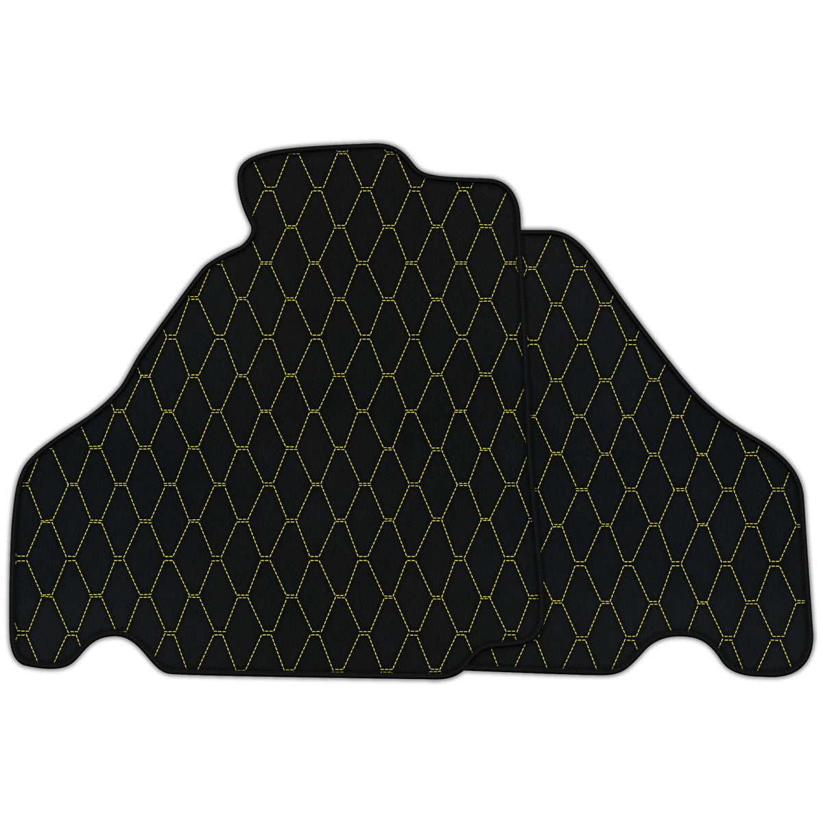 Customizable Leather Floor Mats with Vertical Hex Pattern for Ferrari 360 (1999-2005)