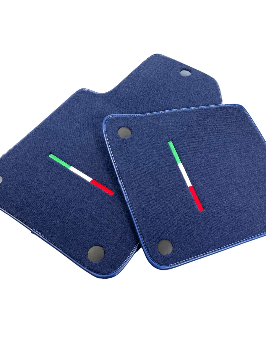 Dark Blue Floor Mats For Ferrari 599 Coupe 2006-2012 Italian Edition - AutoWin