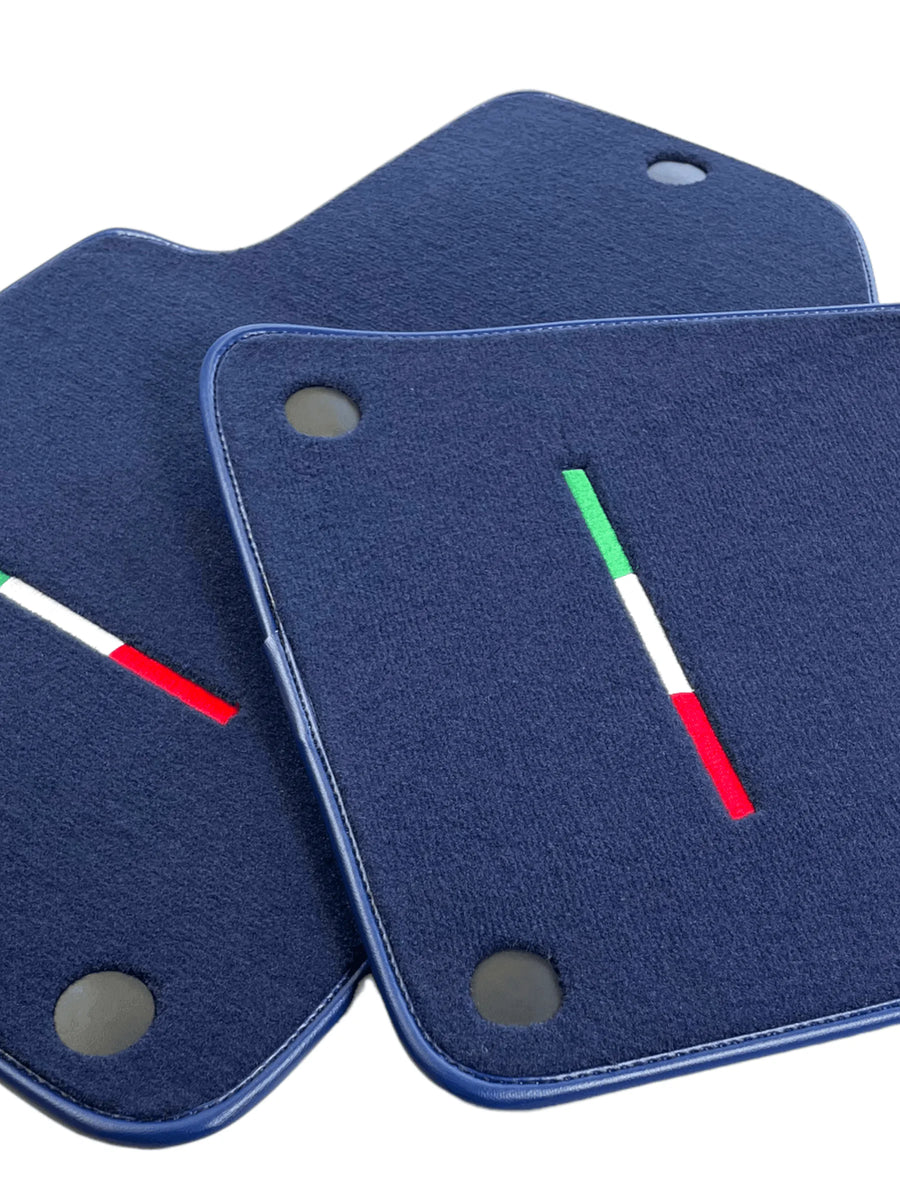 Dark Blue Floor Mats For Ferrari 599 Coupe 2006-2012 Italian Edition - AutoWin