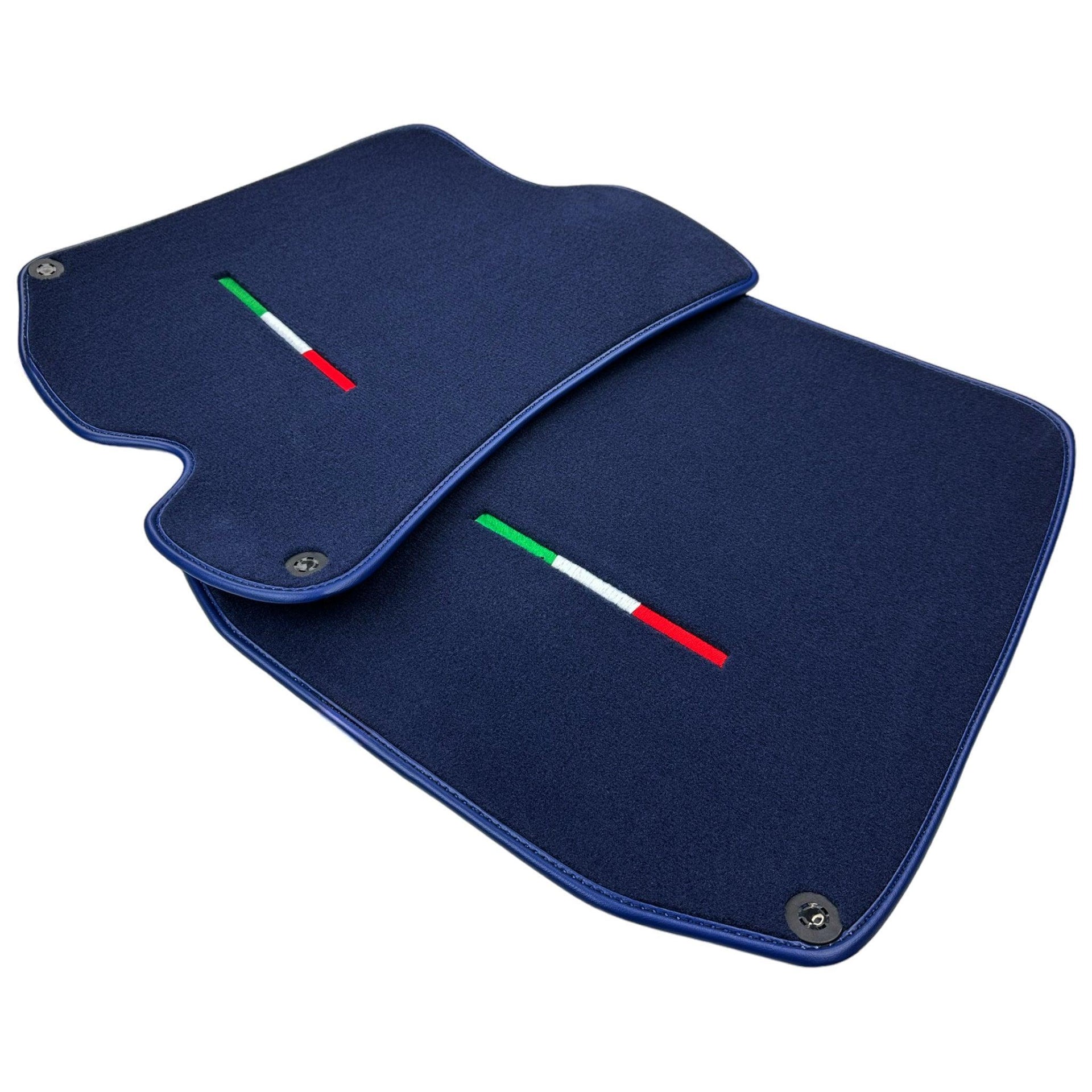 Dark Blue Floor Mats For Ferrari Portofino (2018-2023) Italian Edition - AutoWin
