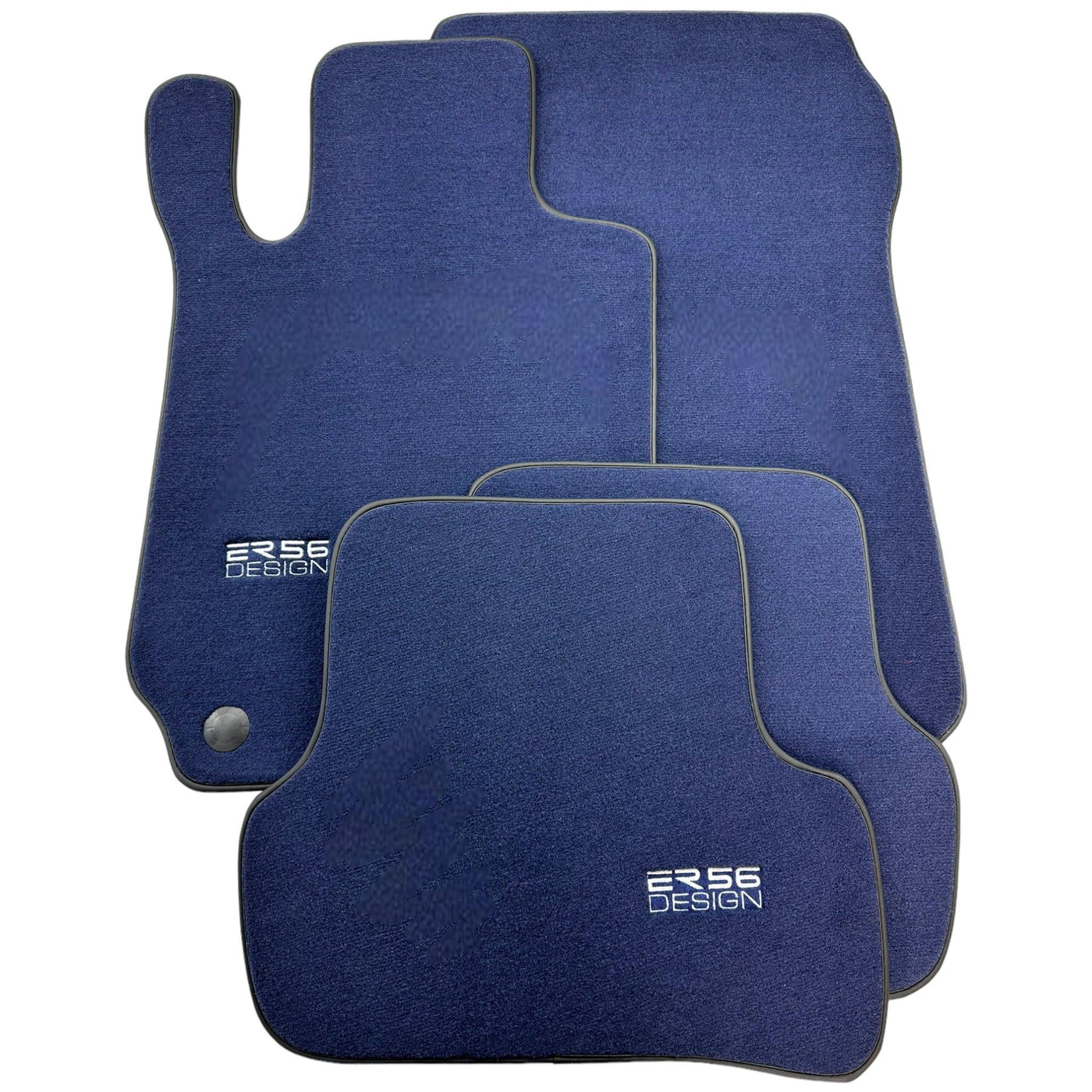 Dark Blue Floor Mats For Mercedes-Benz C-Class W204 (2007-2014) - AutoWin