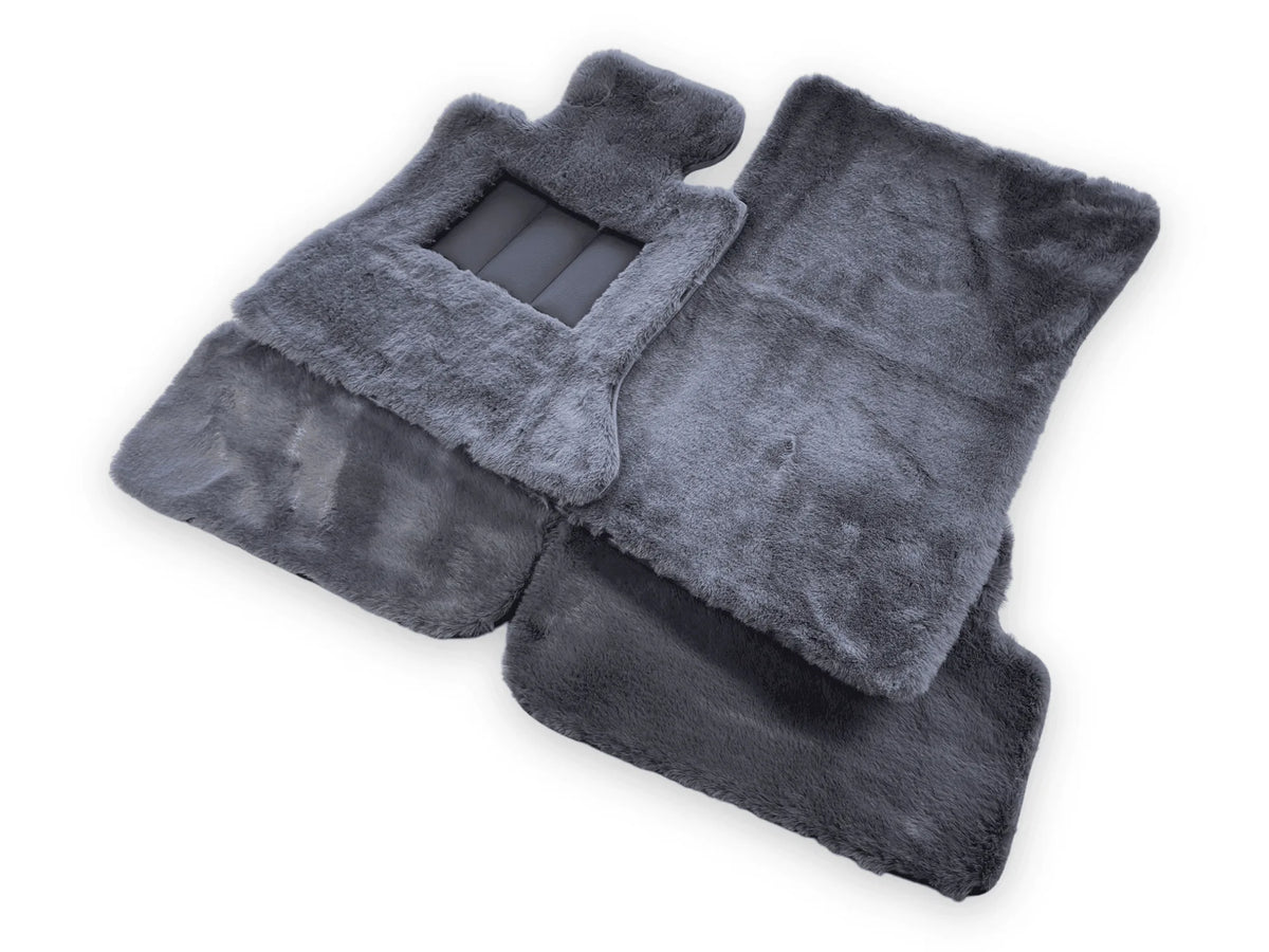 Dark Gray Sheepskin Floor Mats For Rolls Royce Ghost Series II (2021-2024) ER56 Design Brand