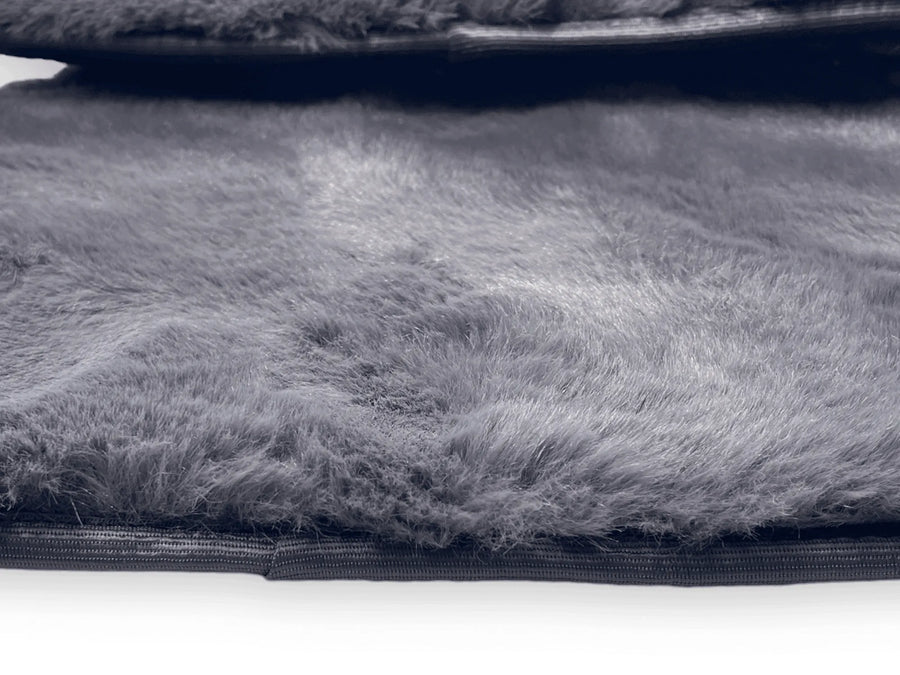 Dark Gray Sheepskin Floor Mats For Rolls Royce Ghost Series II (2021-2024) ER56 Design Brand