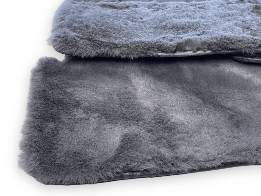 Dark Gray Sheepskin Floor Mats For Rolls Royce Ghost Series II (2021-2024) ER56 Design Brand