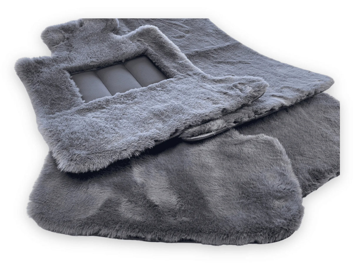 Dark Gray Sheepskin Floor Mats For Rolls Royce Phantom VIII (2017-2024) Er56 Design Brand