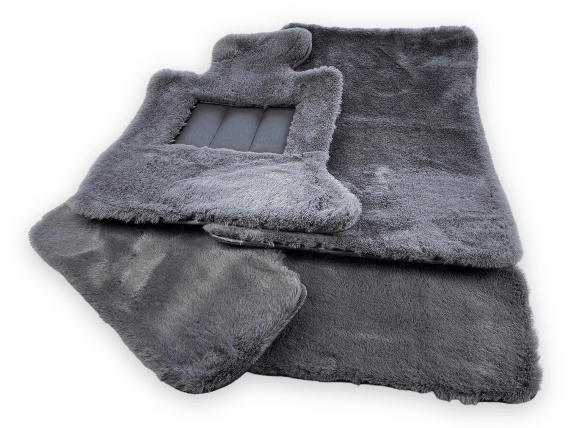 Dark Gray Sheepskin Floor Mats For Rolls Royce Spectre (2023-2024) Er56 Design Brand - AutoWin