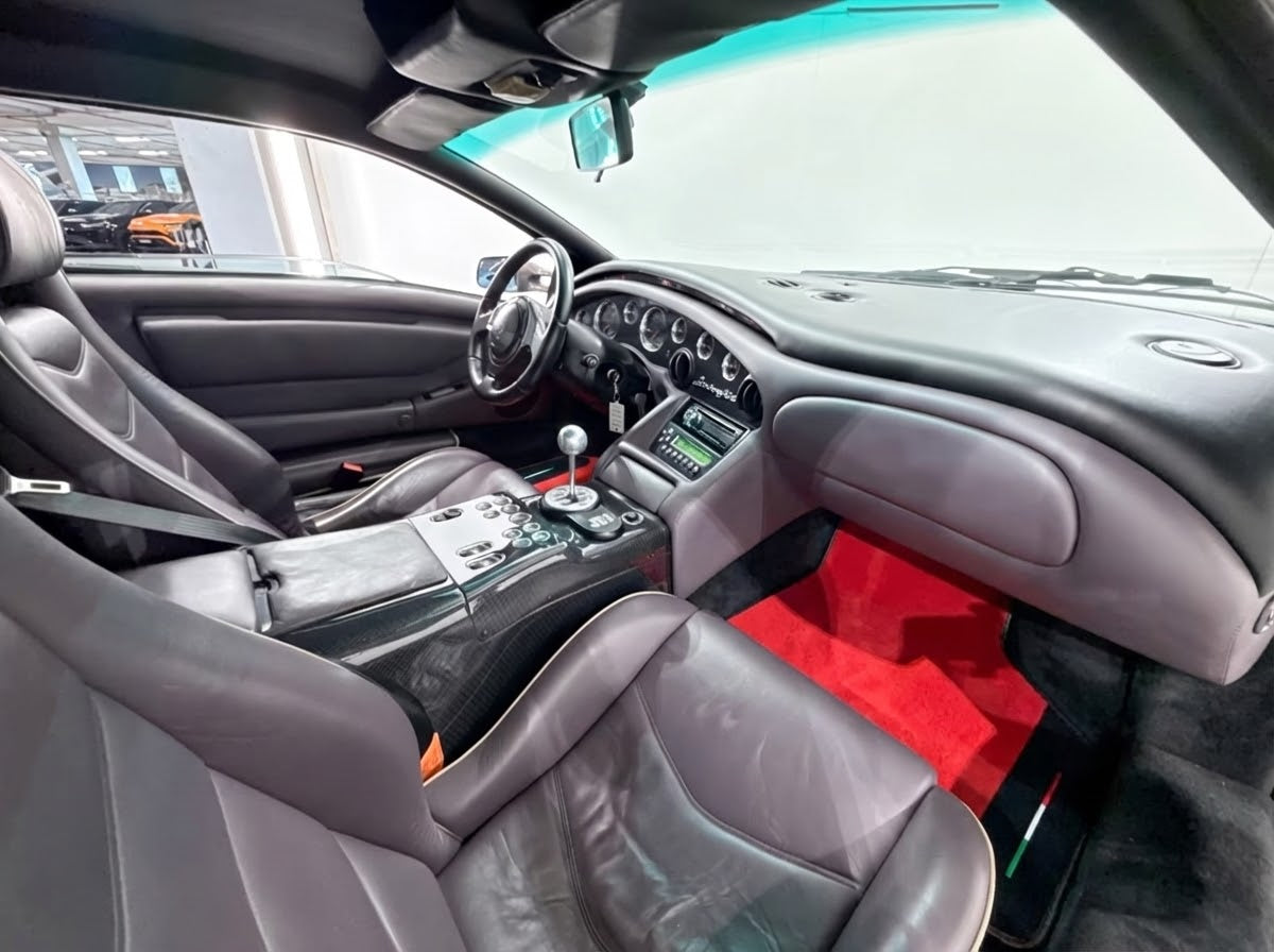 Customizable Red Floor Mats for Lamborghini Diablo 1990-2001 With Alcantara Leather