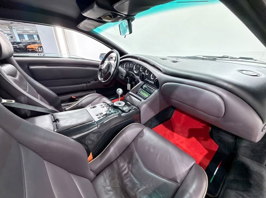 Anpassbare rote Fußmatten für Lamborghini Diablo 1990-2001 mit Alcantara-Leder