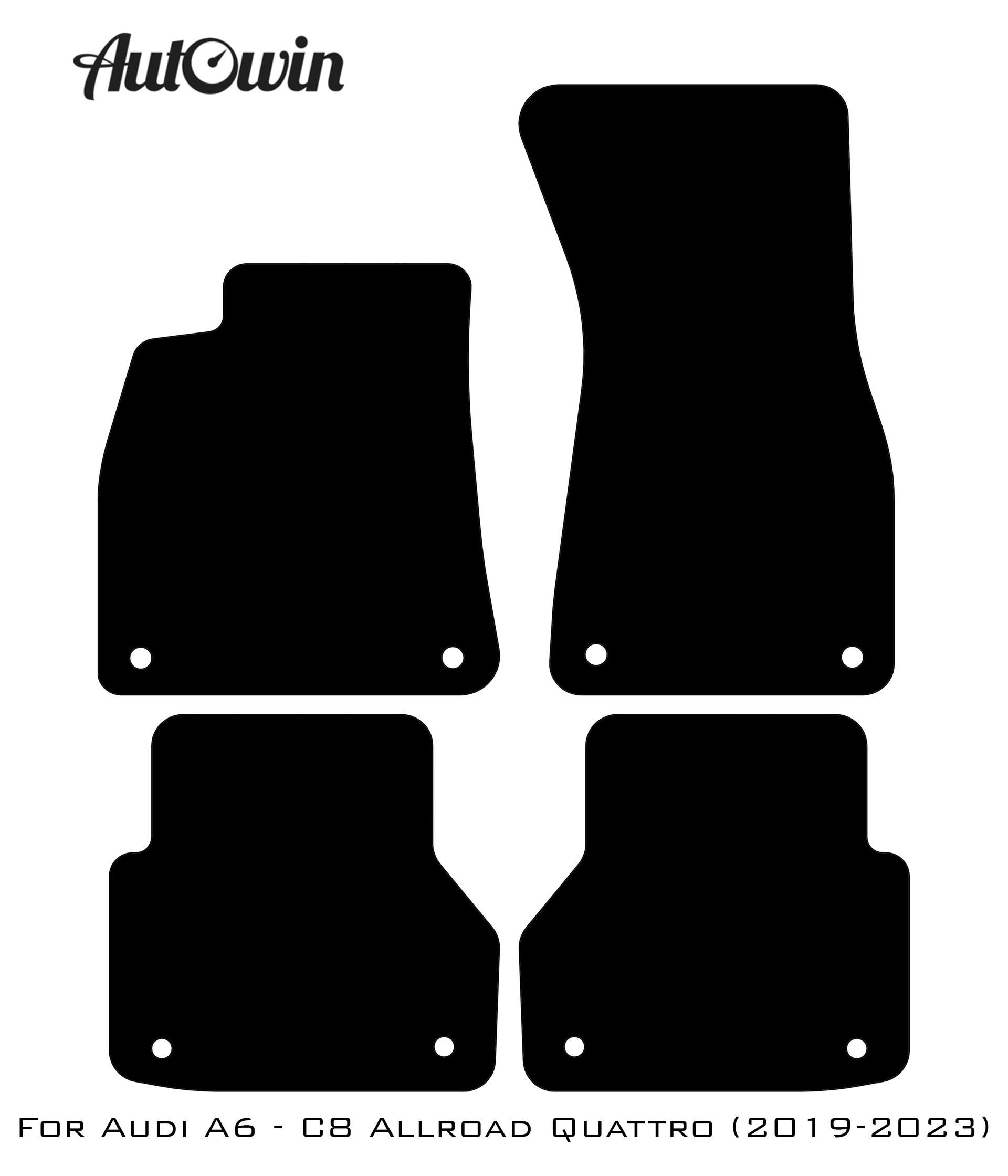 Floor Mats for Audi A6 - C8 Allroad Quattro (2019-2023) ER56 Design - AutoWin
