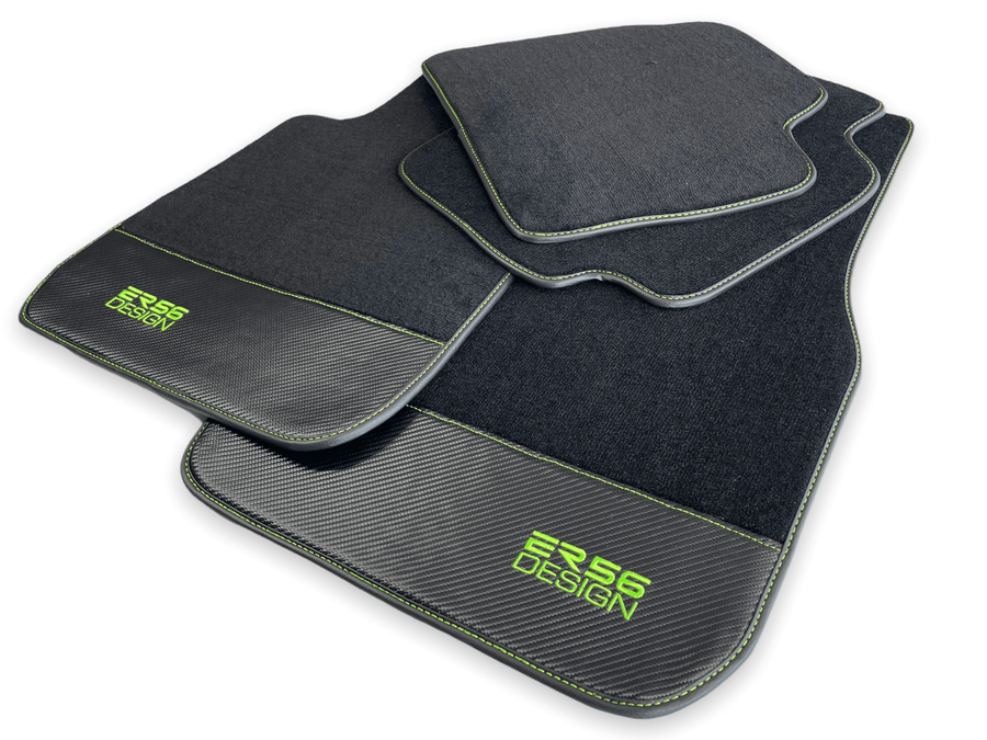 Floor Mats For BMW U06 (2022-2026) Carbon Leather Er56 Design - AutoWin