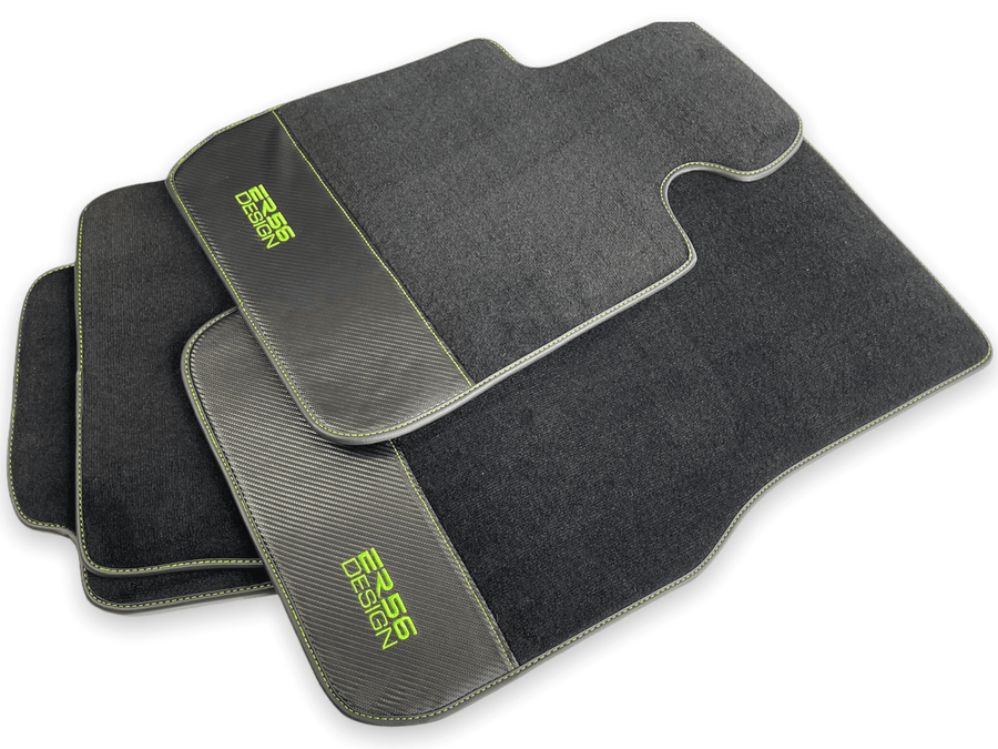 Floor Mats For BMW Gran Tourer F46 (2015-2022) 7 Seats Carbon Leather Er56 Design - AutoWin