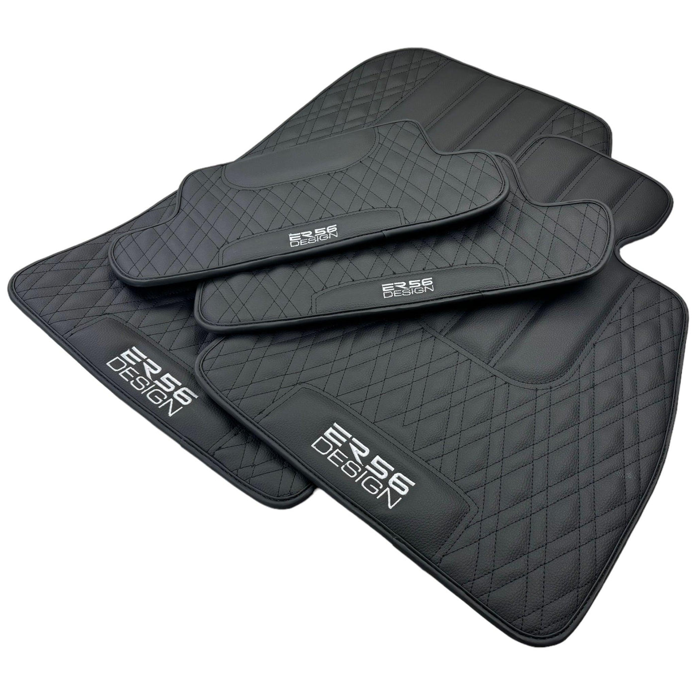 Floor Mats For BMW M8 F92 2-door Coupe Black Leather Er56 Design - AutoWin